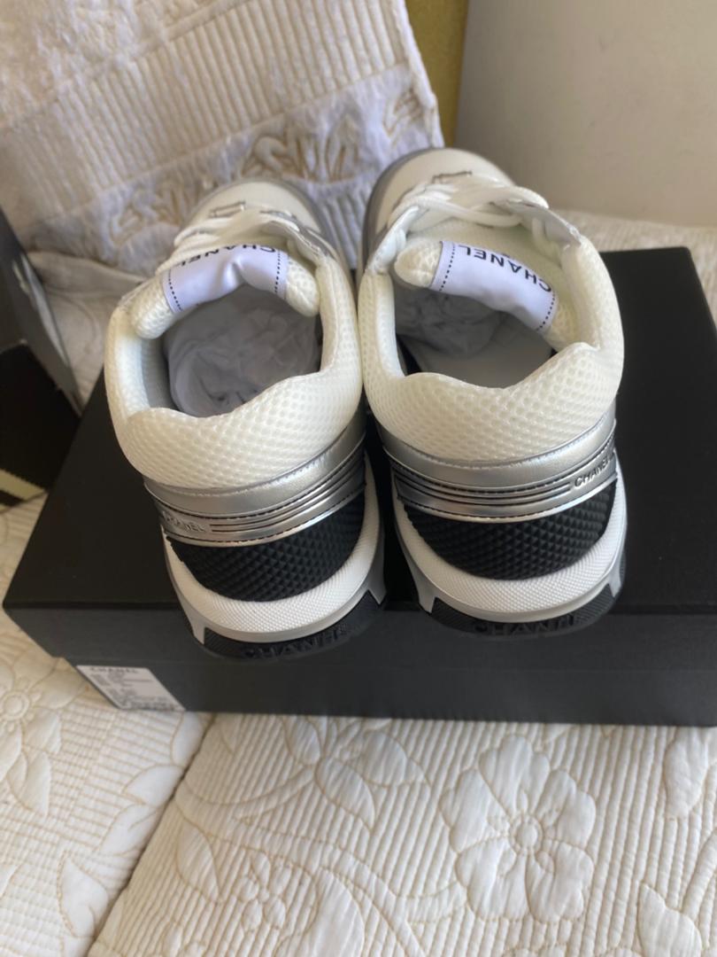 Silver Coco Logo Mesh Trainers