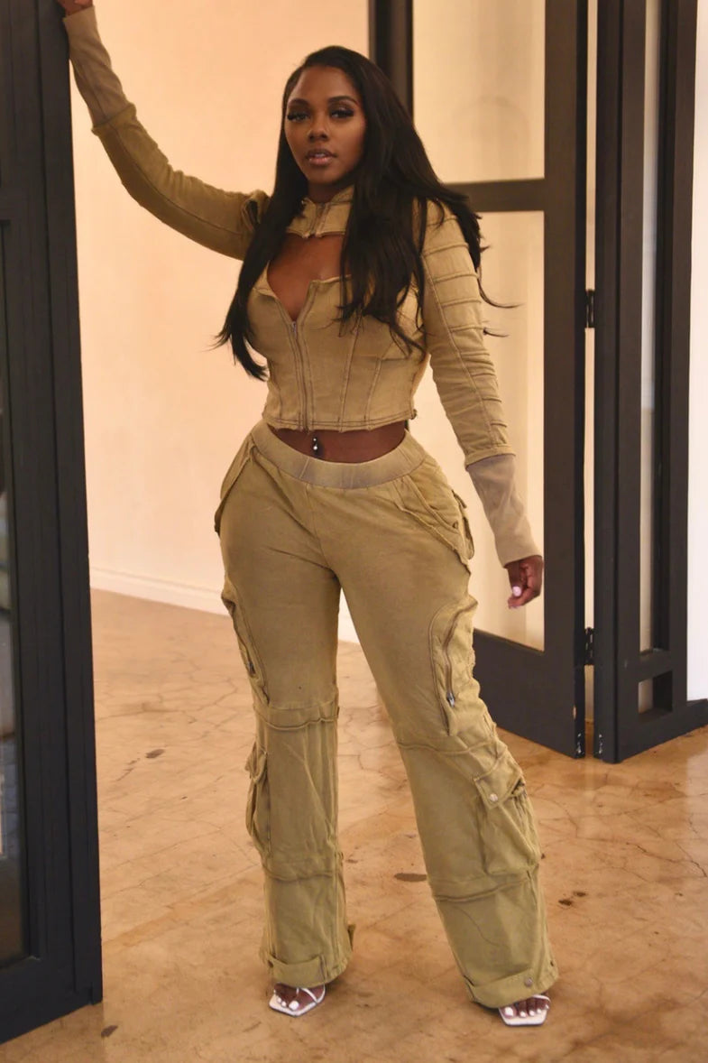 Meilleure vente Ensemble 3 pièces délavé vintage (2 couleurs)