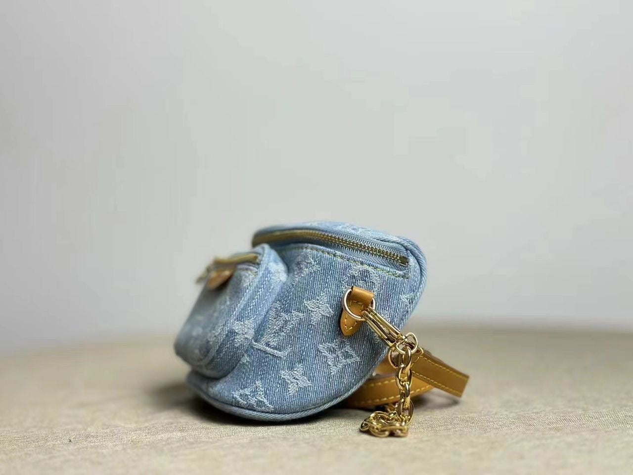 Denim Monogram Mini Bumbag