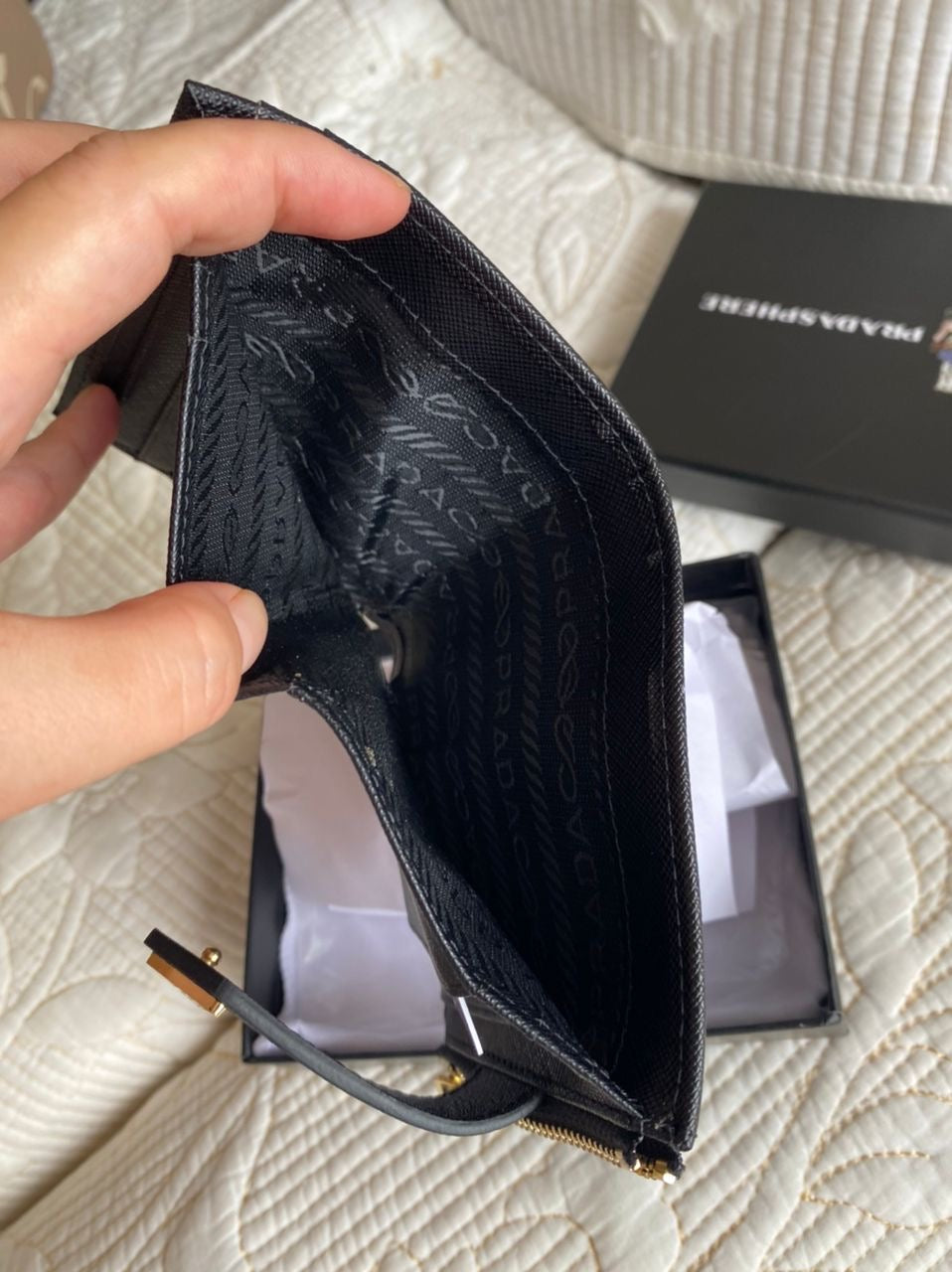PRADA | Small Leather Wallet with Triangle Snap