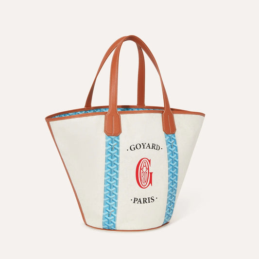 Belharra Bag | Turquoise & Tan (Reversible)