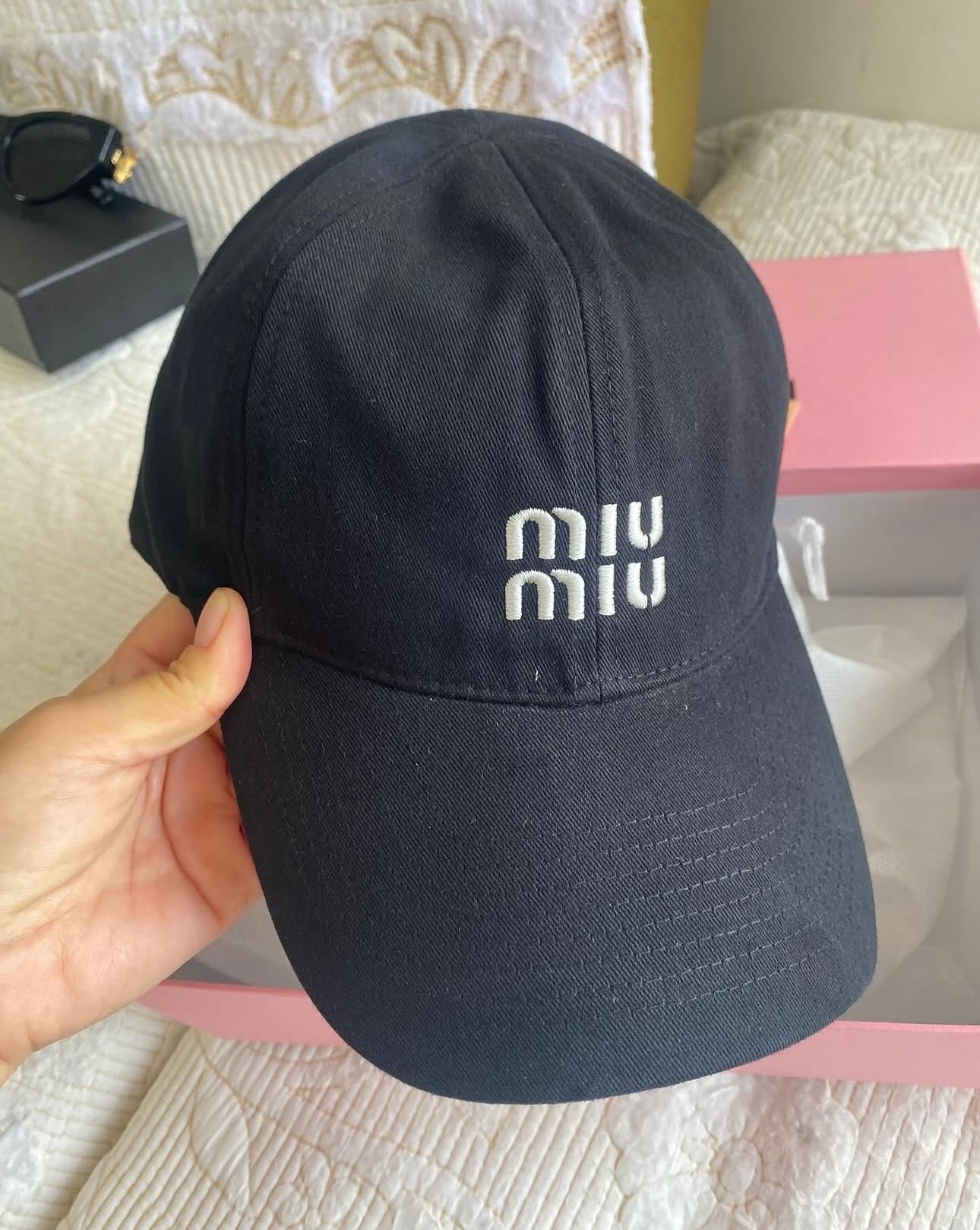 Miu Black Baseball Cap