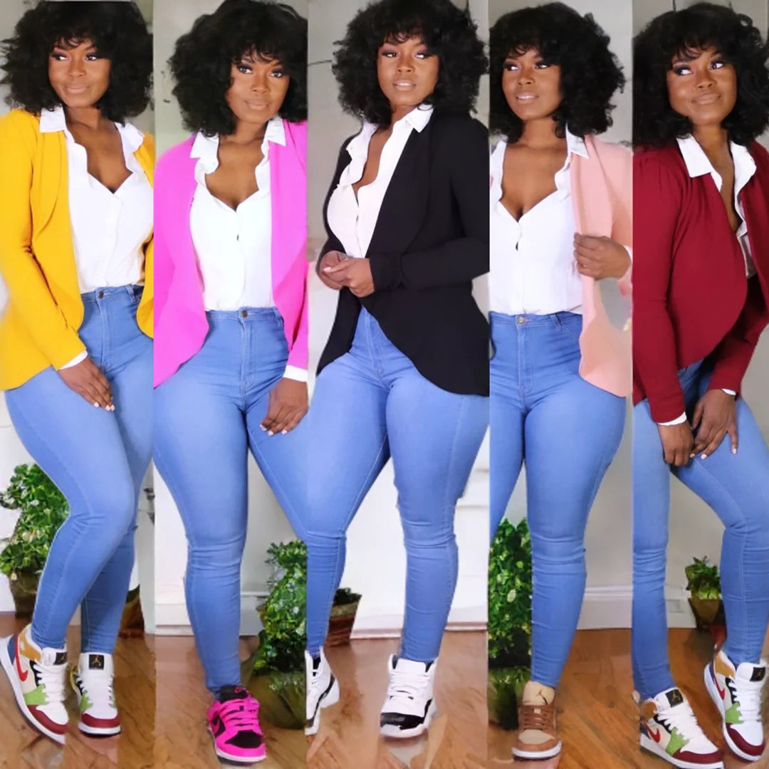 Solid Stretch Essential Blazer (15 Colors) Small Med Large