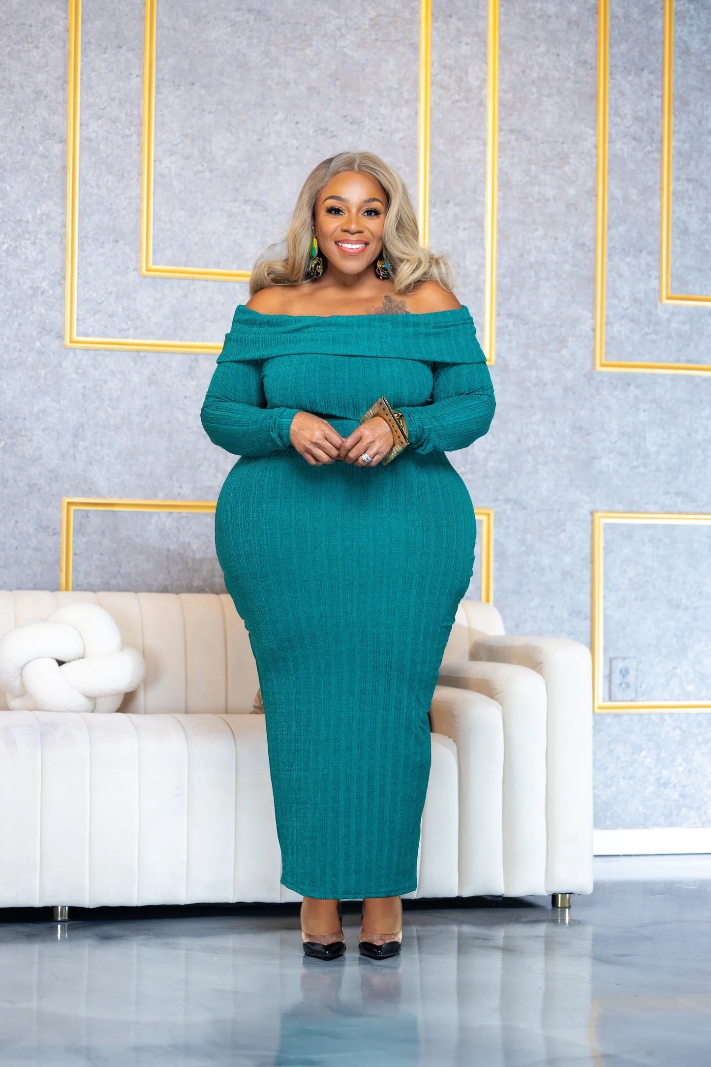 WELCOME ME | Off Shoulders Stretch Dress (3 COLORS)
