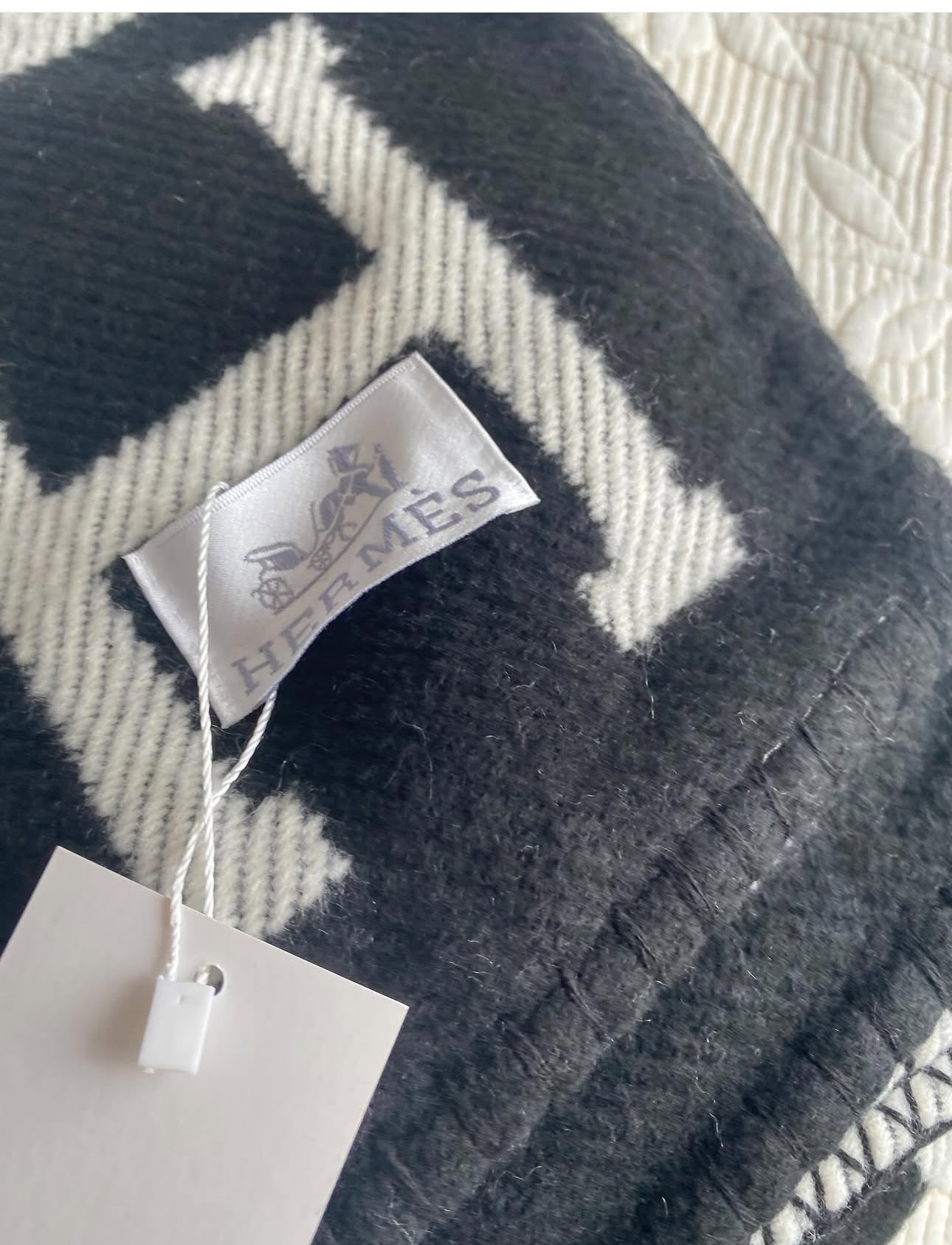 Black Hermes Avalon Throw Blanket