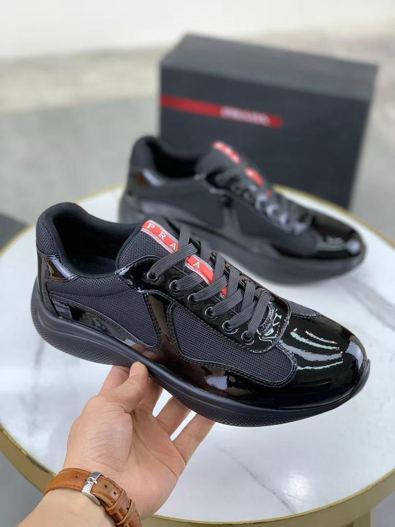 MENS SZ 11 | Ready to ship | Patent Leather and Technical fabric PRA American Cup Sneaker