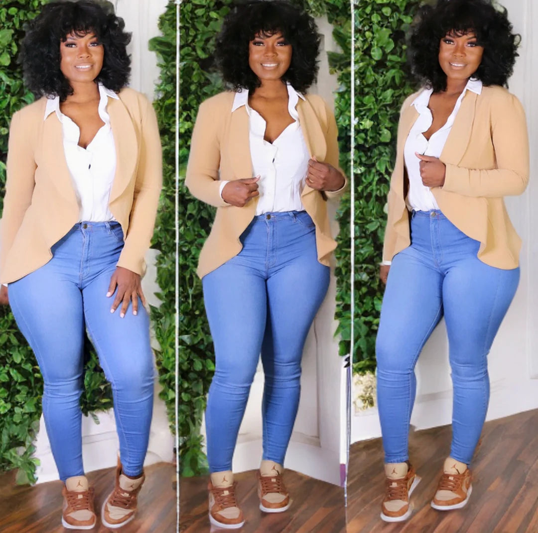Solid Stretch Essential Blazer (15 Colors) Small Med Large
