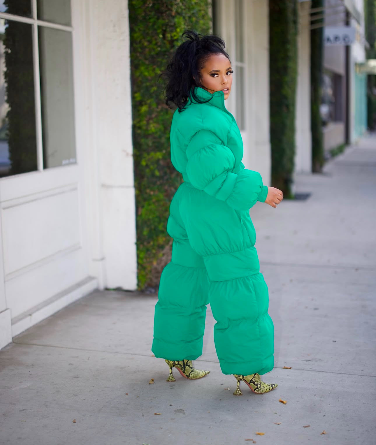Green Fashion Puff Set