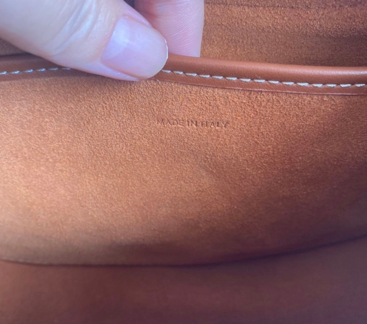 Tan Ava Triomphe bag in smooth calfskin