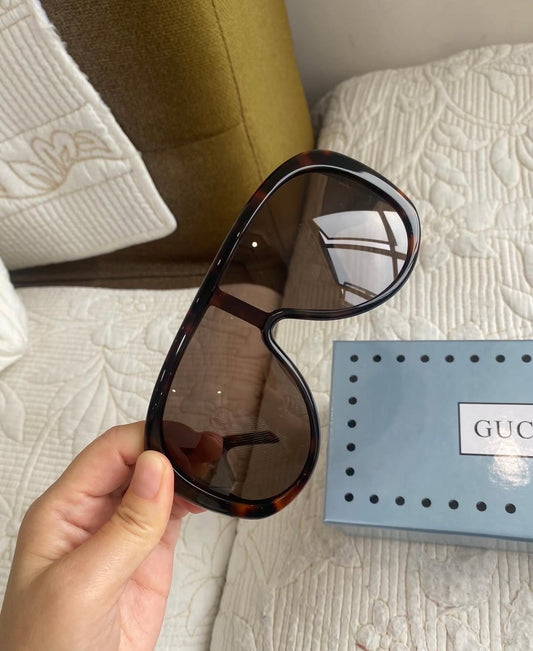Rectangular frame sunglasses | Dark brown Tortoiseshell