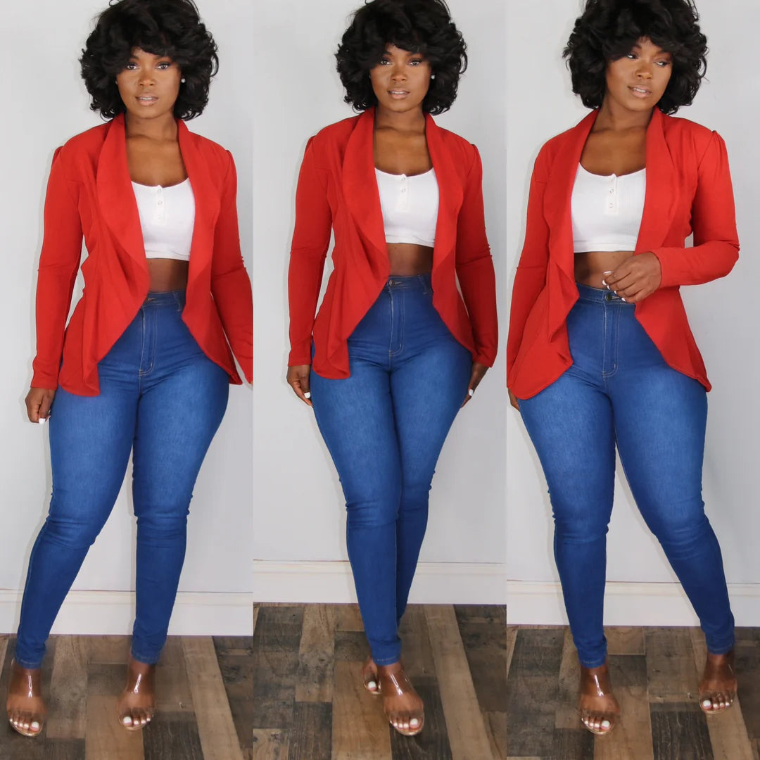 Solid Stretch Essential Blazer (15 Colors) Small Med Large