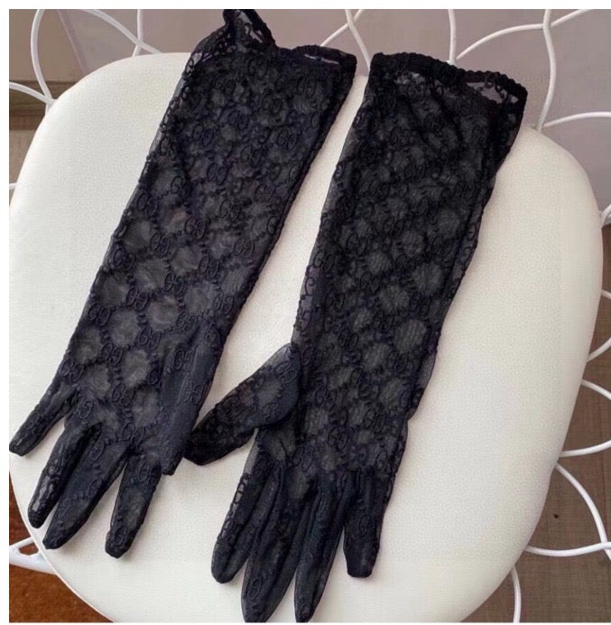 Guantes de tul con motivo GG