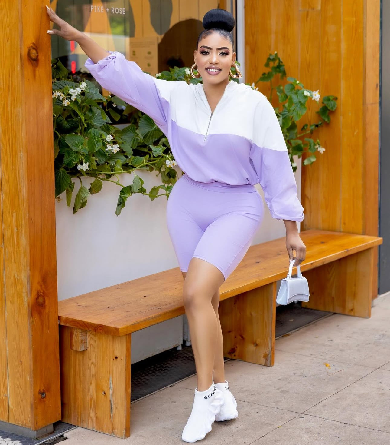 ON MY WAY Biker Shorts 2 Piece Set