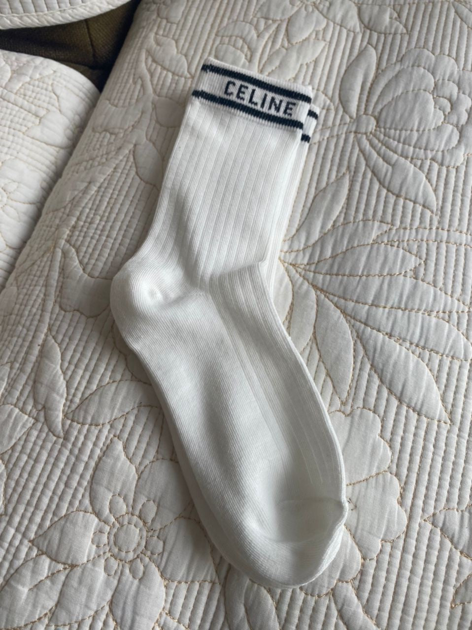 CELINE SOCKS IN STRIPED COTTON