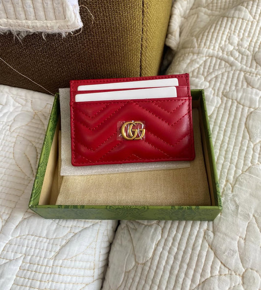 Red GG Marmont card case