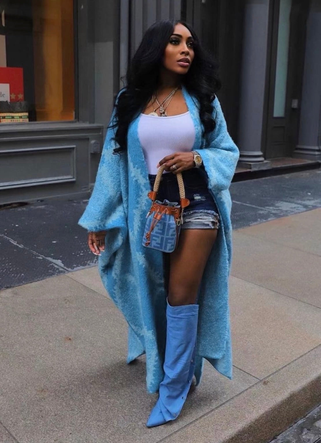 Skyline Breeze Blue | Cardigan Kimono Duster **PREORDER** SHIPS IN 10-15 BUSINESS DAYS FROM ORDER DATE