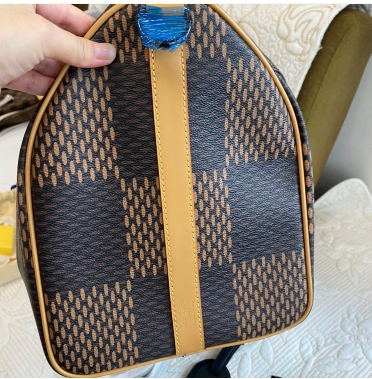 LV x Nigo Giant Damier Ebene Monogram Keepall 50