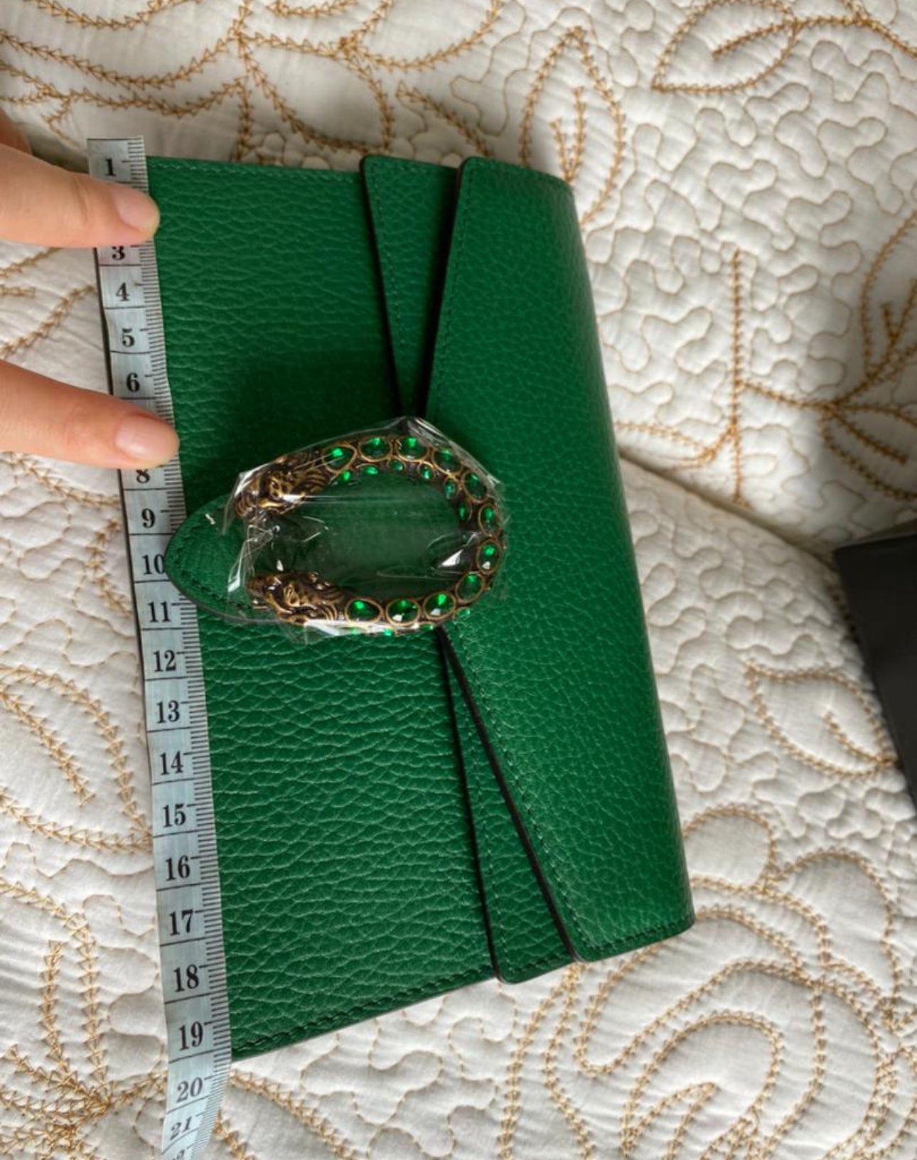 Super mini sac Dionysus en cuir vert