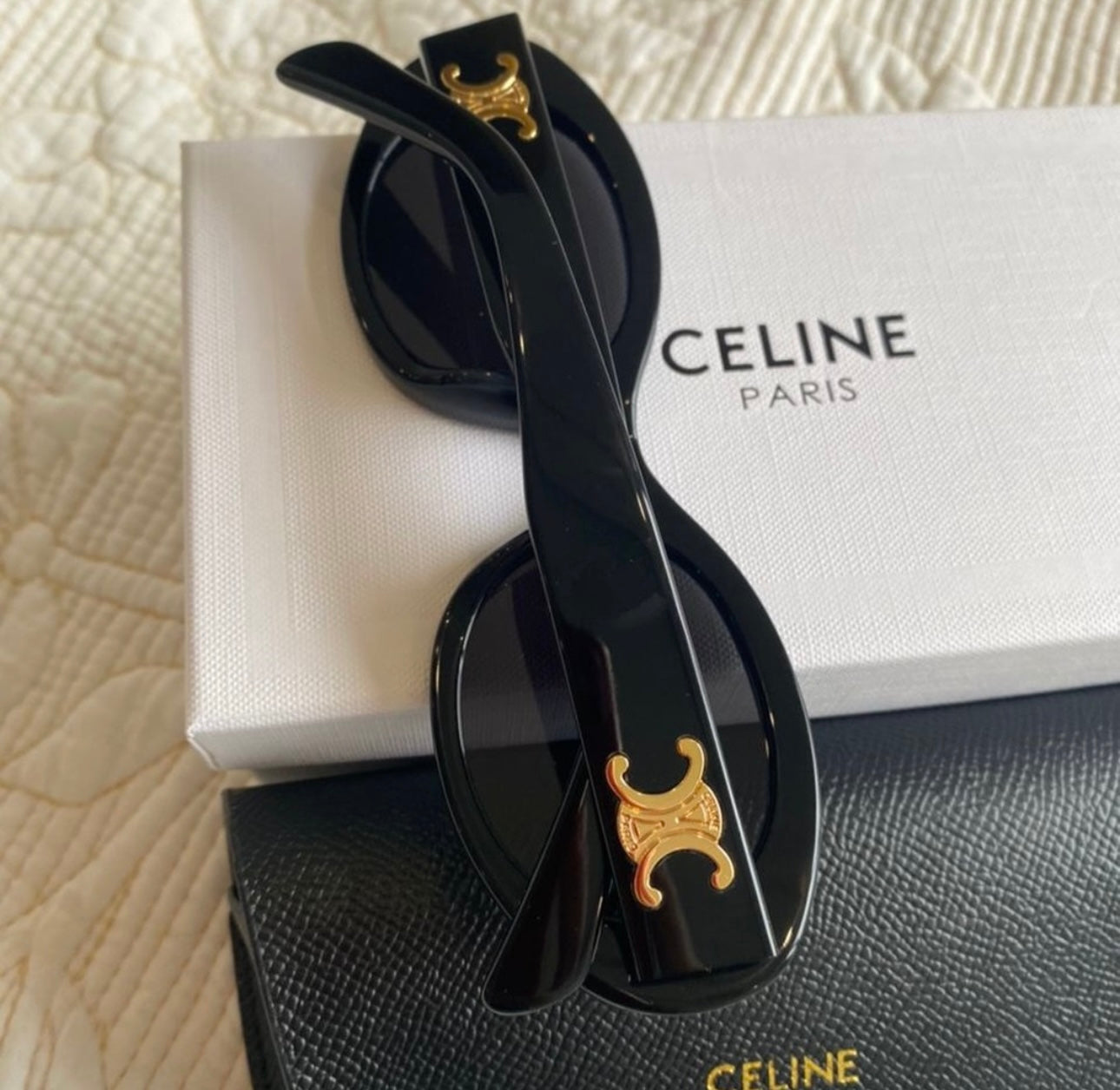 Black Gold Celine Sunglasses