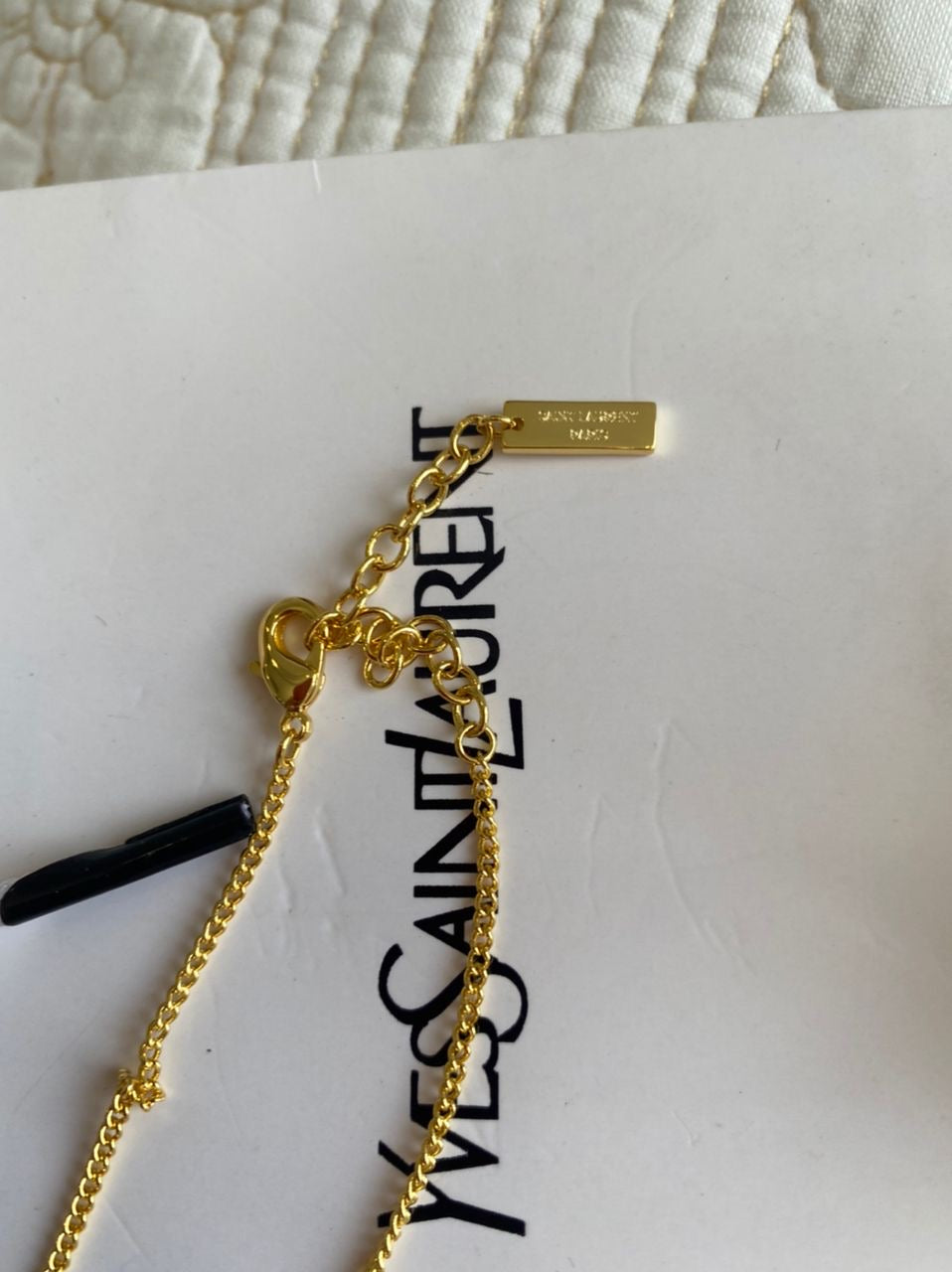 YSL LOGO Necklace & Bracelet Set