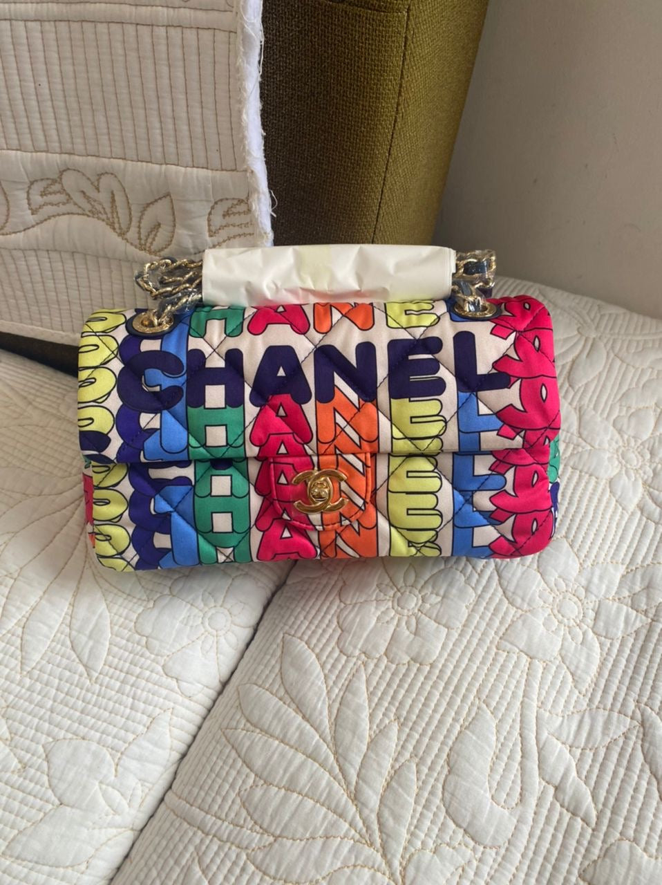 Multicolor Flap Bag