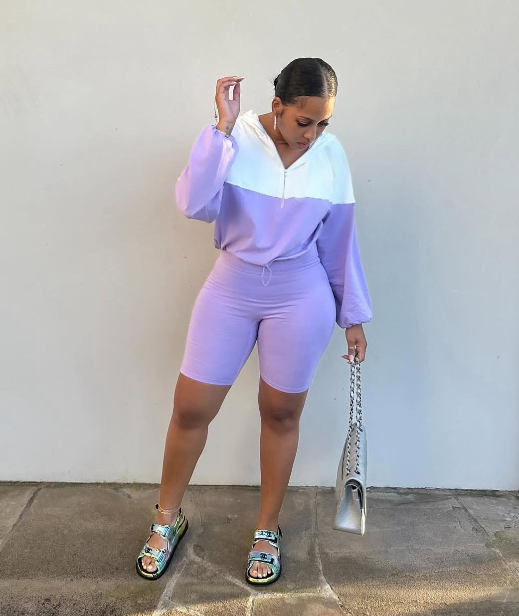 ON MY WAY Biker Shorts 2 Piece Set