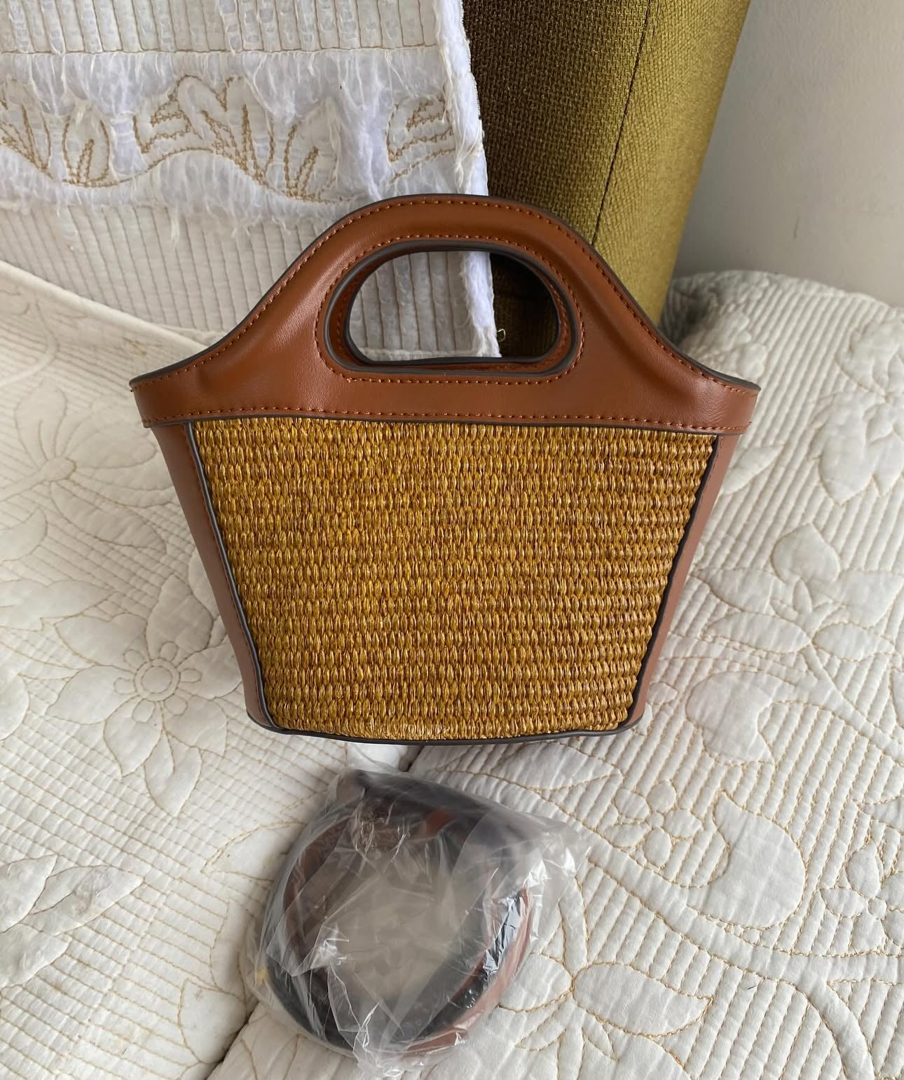 Marni Tropicalia Bag in Brown & Raffia