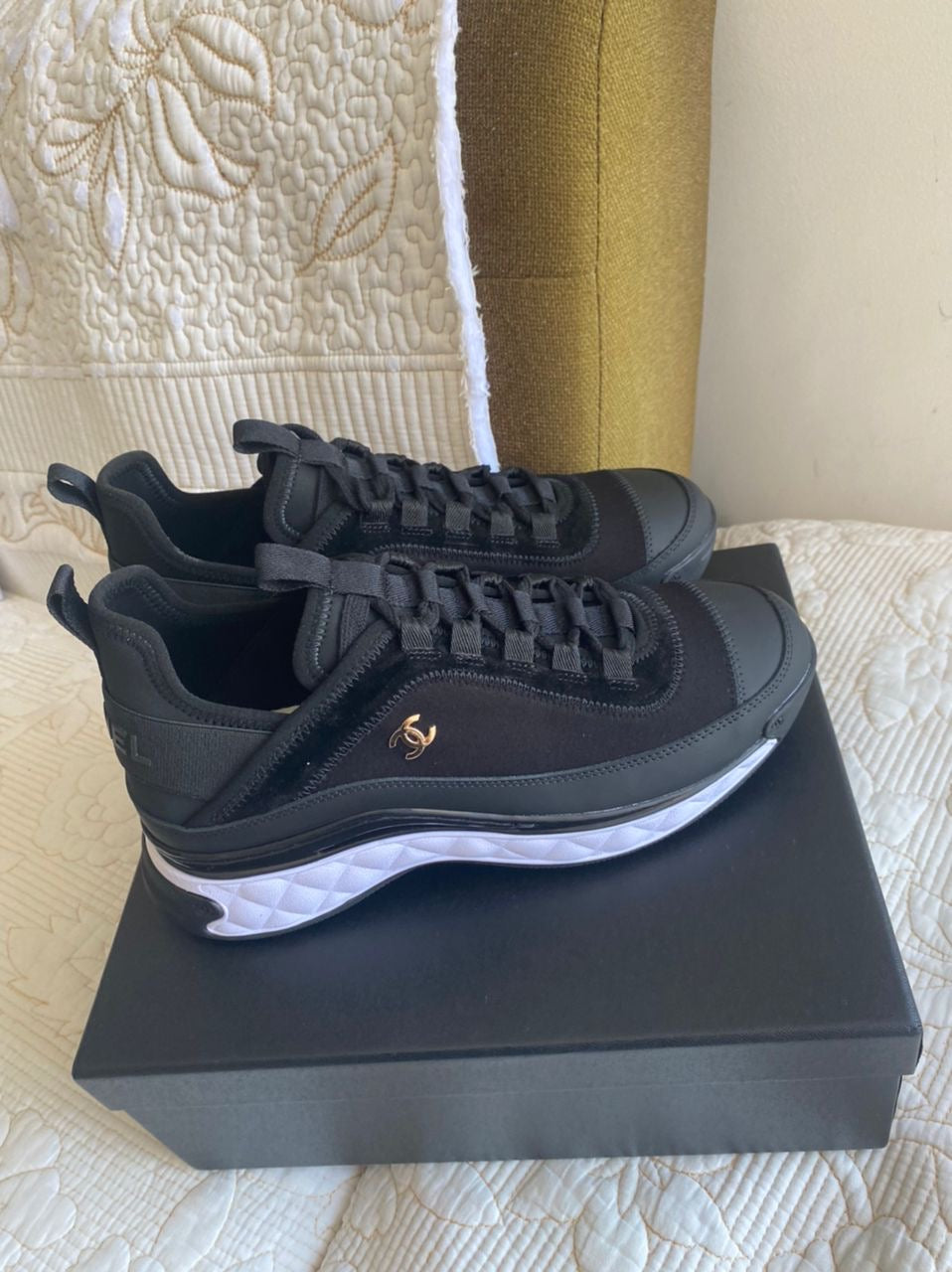 Sneaker Coco en cuir de veau velours