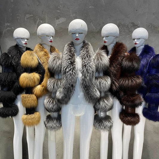 Real Fox Fur Jacket (Preorder) Arrives 15-30 business days from order date