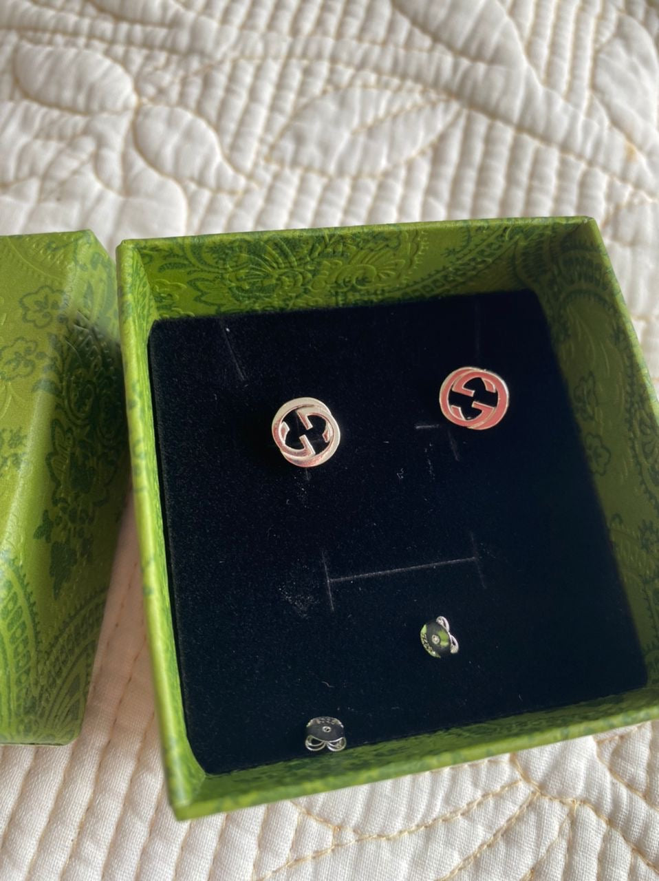 Interlocking G Sterling Silver Stud Earrings