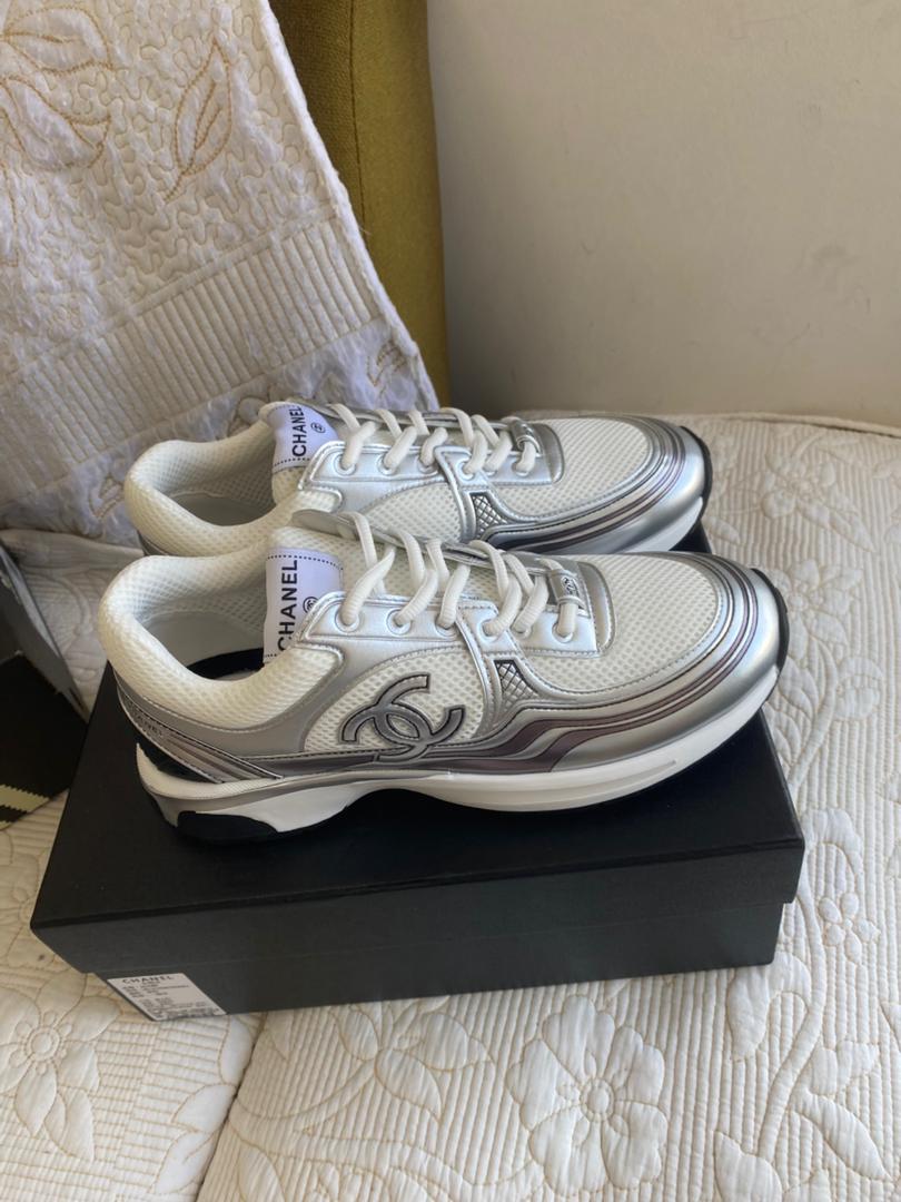 Silver Coco Logo Mesh Trainers