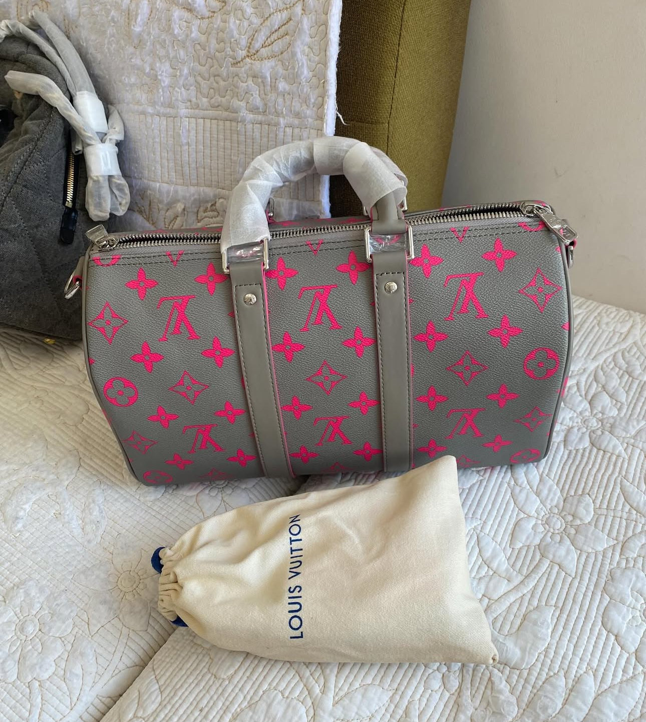 Pink Keepall Bandoulière 35