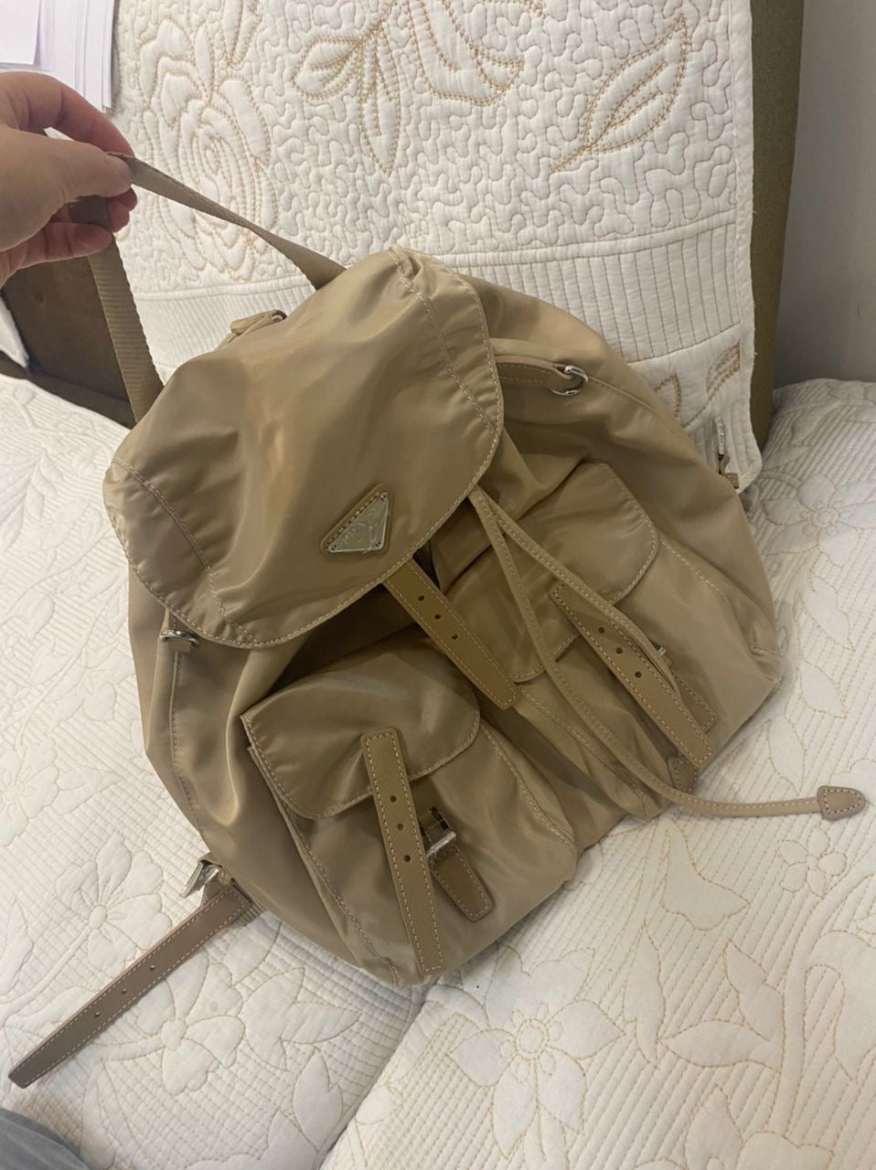 Re-Nylon Medium Backpack with pouch (2 Colors)