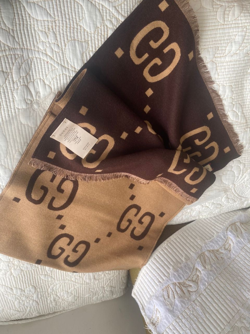 Écharpe Jacquard Marron