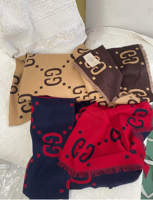 Écharpe Jacquard Marron