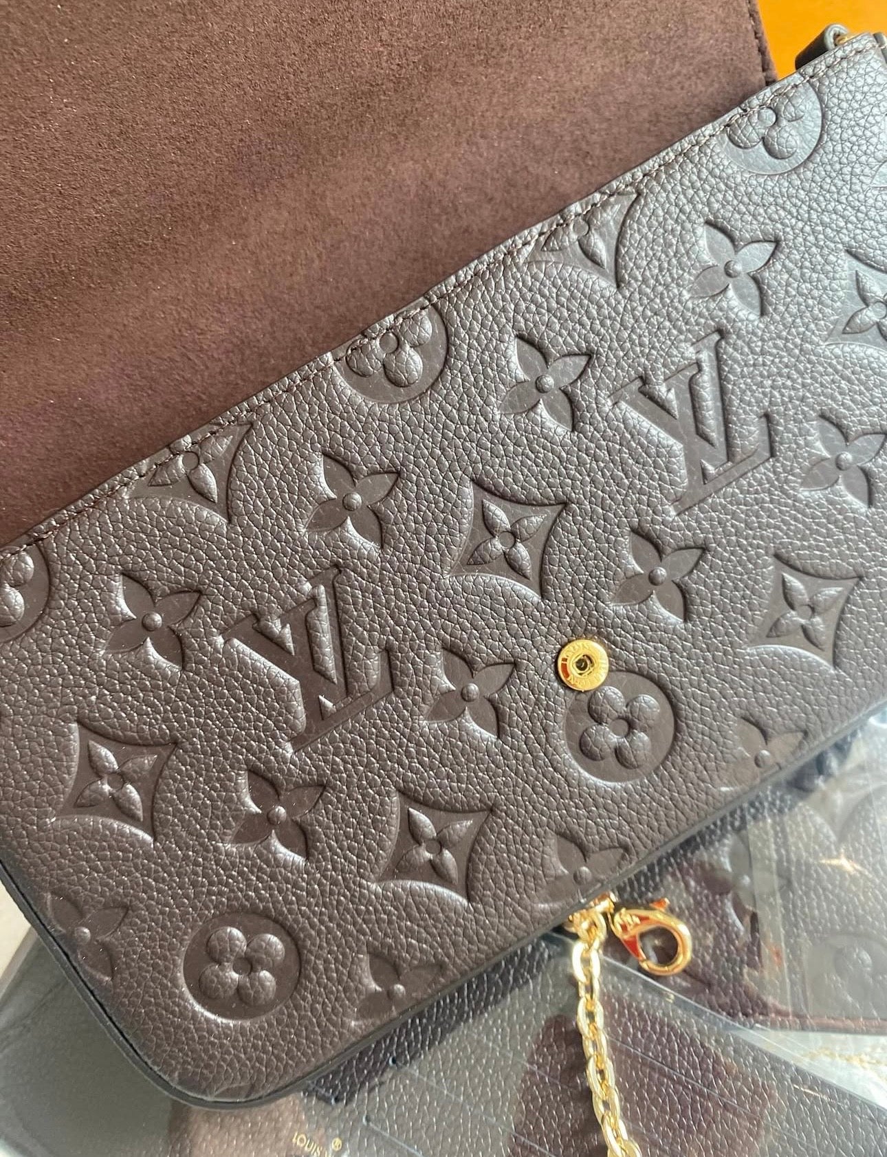Chocolate Brown 3-PC POCHETTE FELICIE