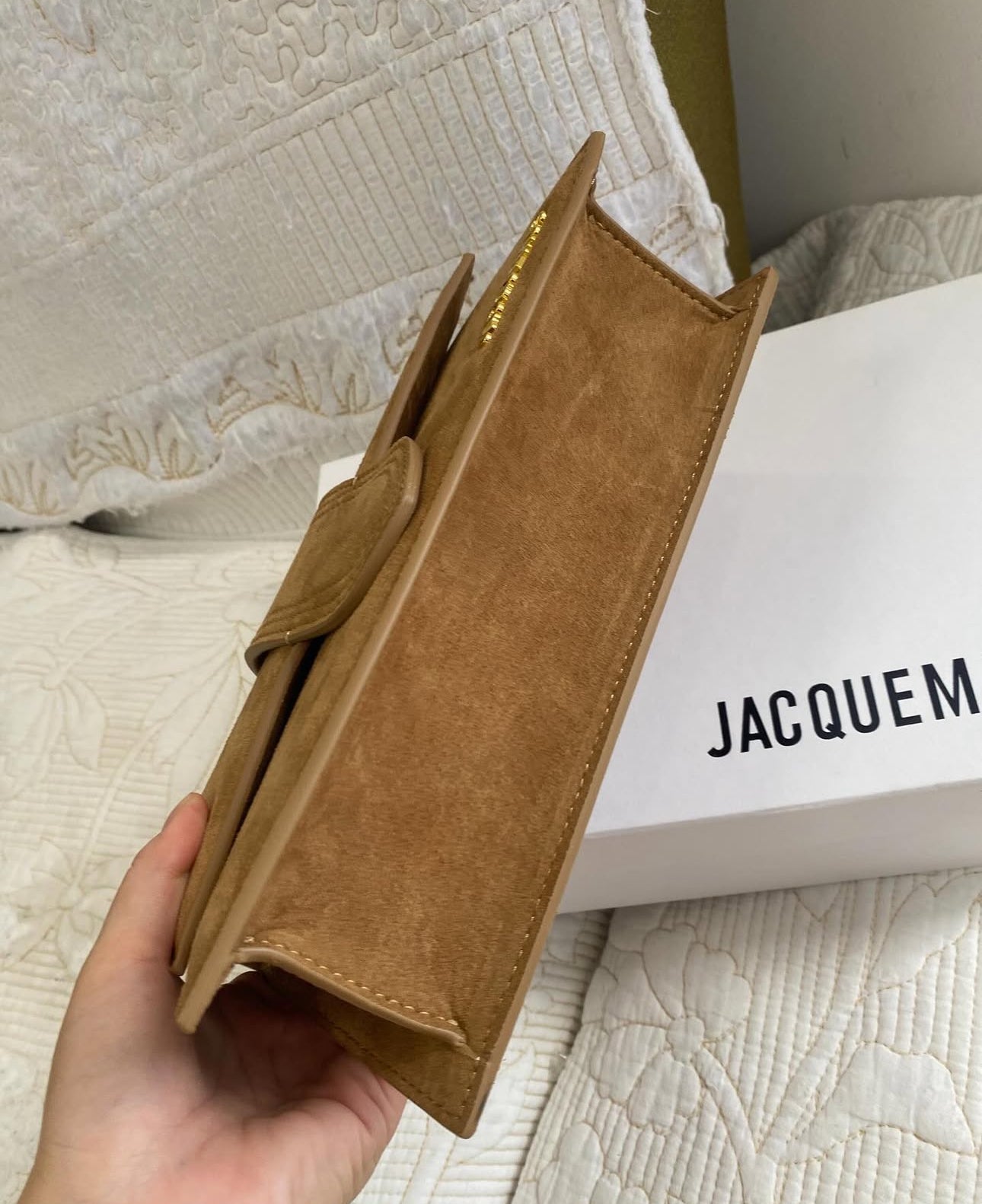 Jacquemus Le Bambino suede shoulder bag