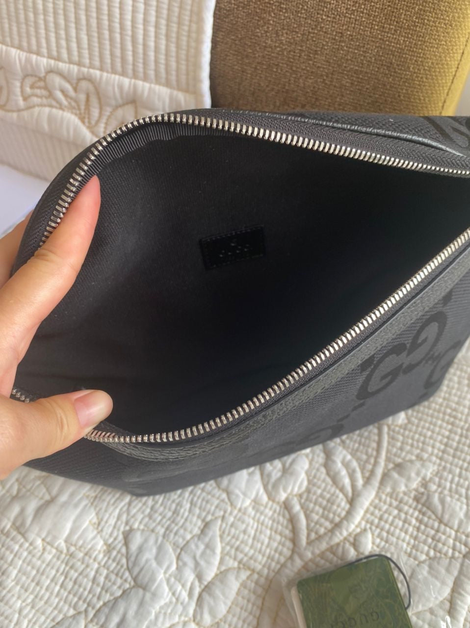 GG Black Jumbo Belt bag