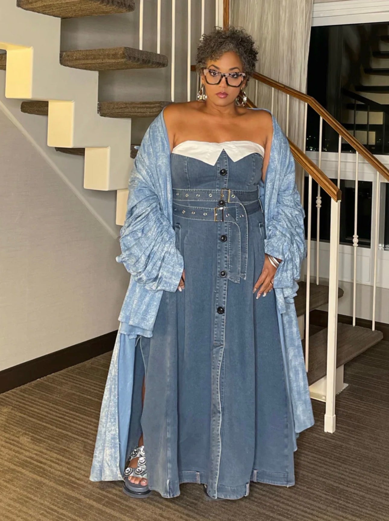 Chic Reinvented Trench Maxi Dress XL 1X 2X - 3 COLORS