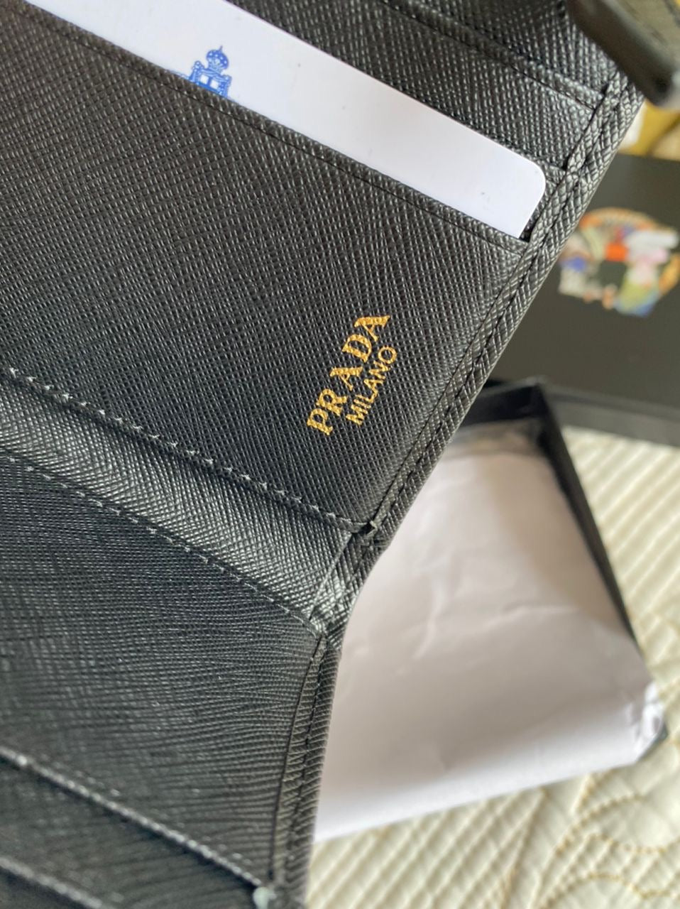 PRADA | Small Leather Wallet with Triangle Snap