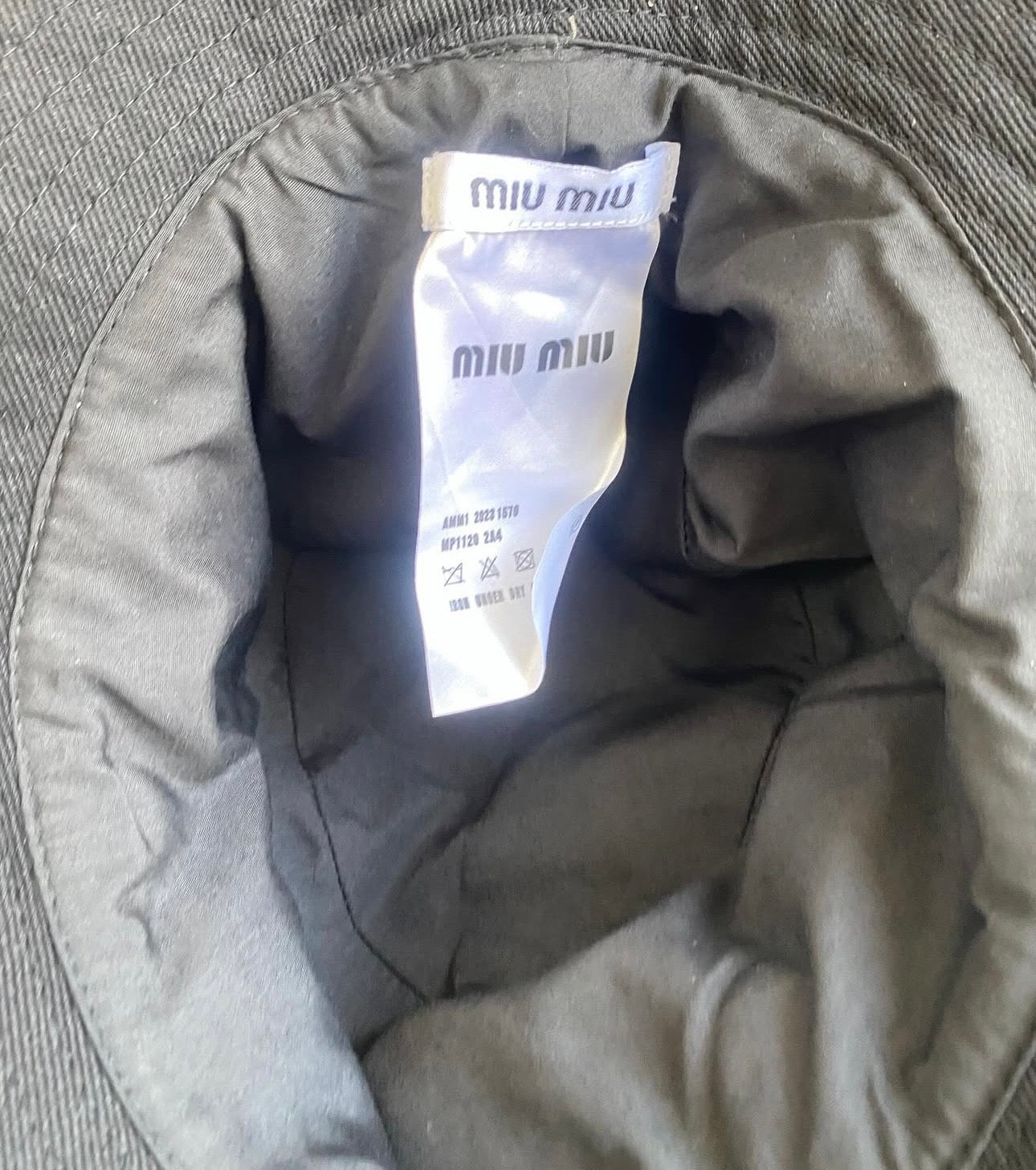 Black/White Miu Drill Hat