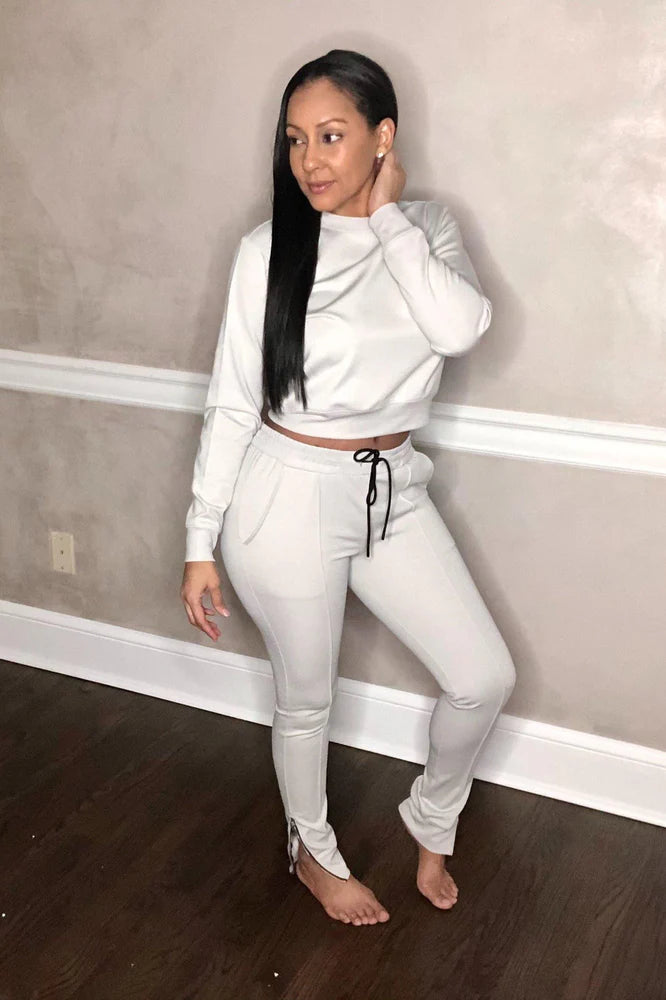 IN MY CITY | 2 PIECE JOGGER SET | DOVE GREY SMALL MED LARGE