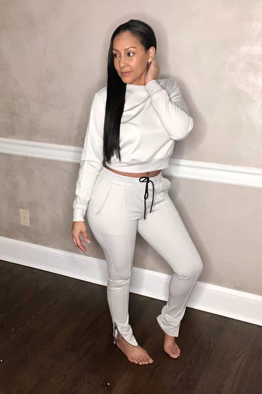 IN MY CITY | 2 PIECE JOGGER SET | DOVE GREY SMALL MED LARGE