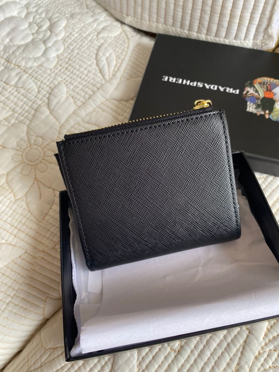 PRADA | Small Leather Wallet with Triangle Snap
