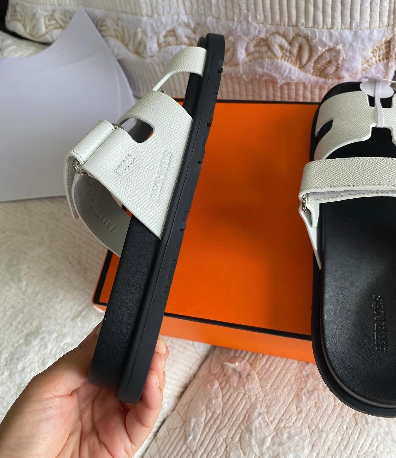 White Chypre Sandals