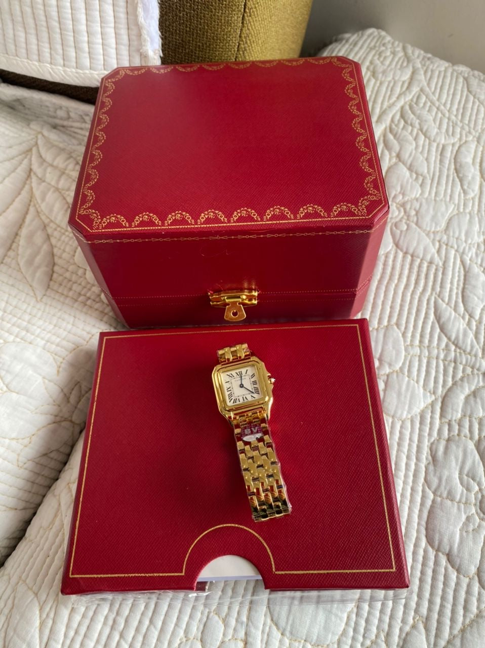 Cartier Panthere Yellow Gold Roman Dial Watch