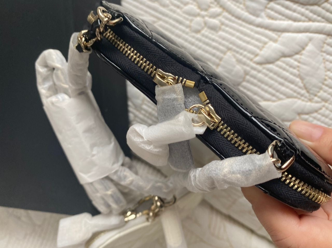 Sac Coco Double Coeur Noir &amp; Blanc