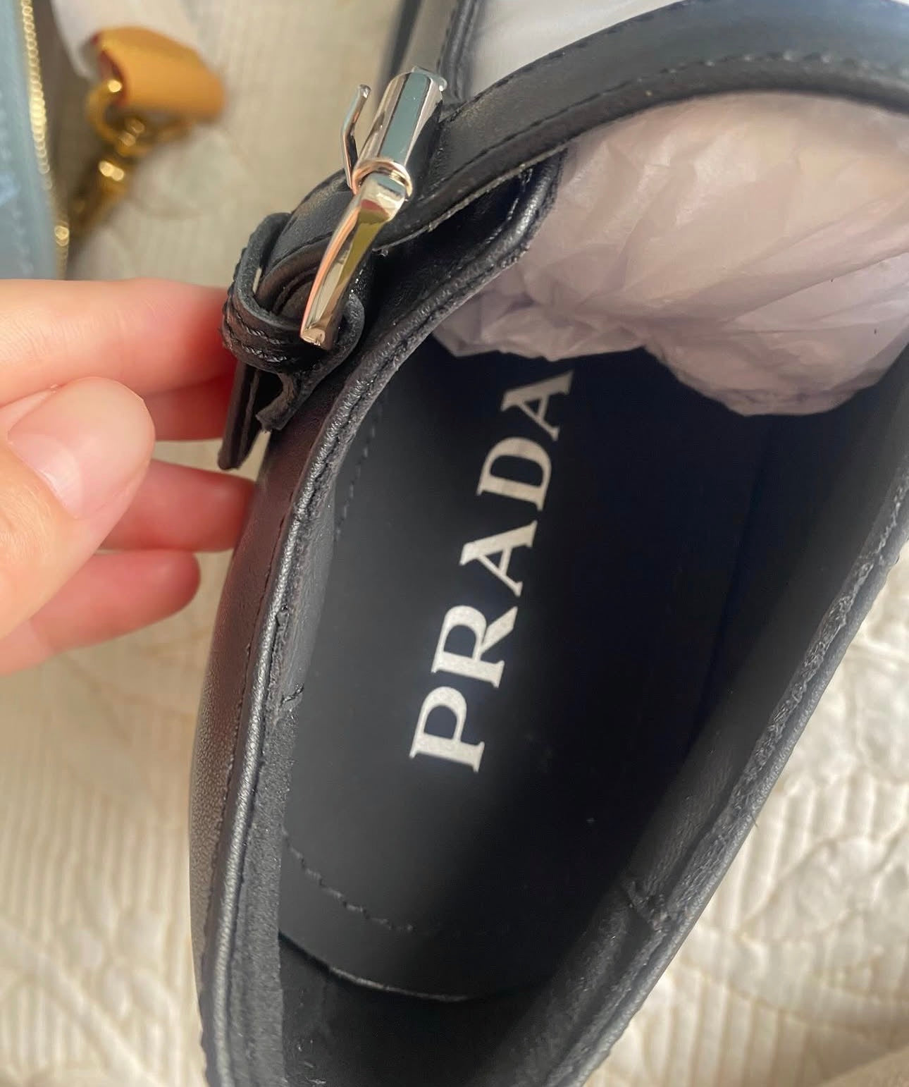 Brushed leather Monolith Mary Janes