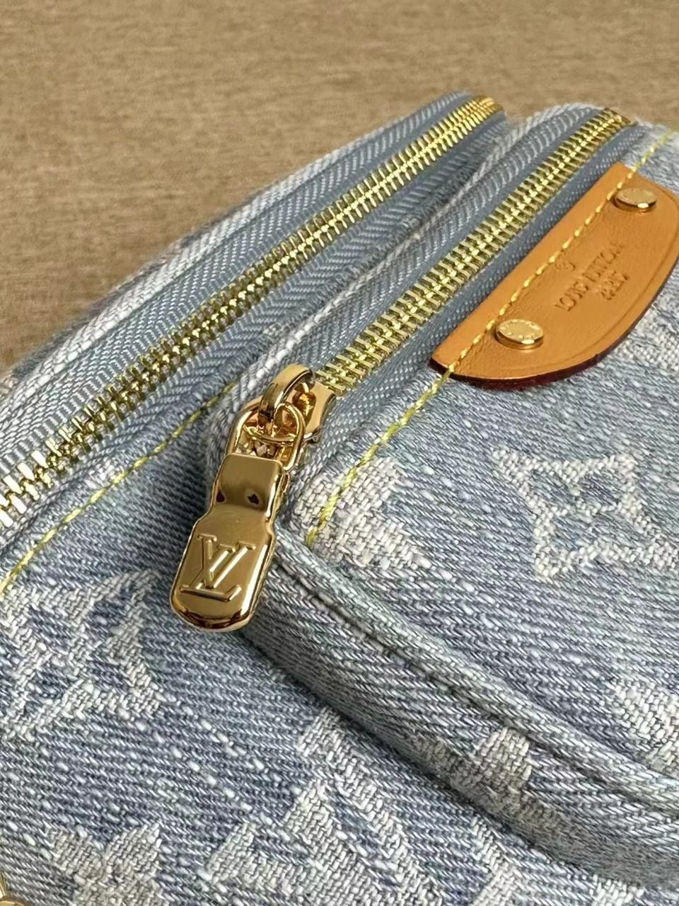 Denim Monogram Mini Bumbag