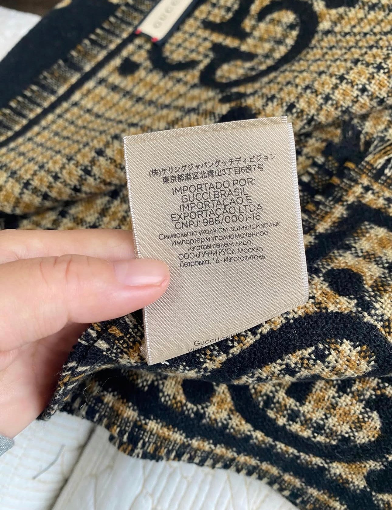 Check Wool Scarf